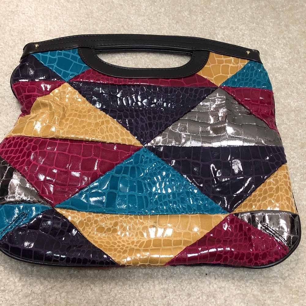 Vintage Nine West patchwork clutch - Picture 2 of 4